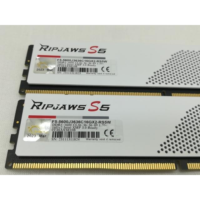 中古】DDR5 16GB 2枚組（合計32GB） DDR5-5600(PC5-44800