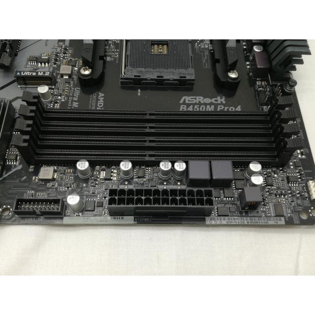 中古】ASRock B450M Pro4 B450/AM4/MicroATX【川崎】保証期間1週間