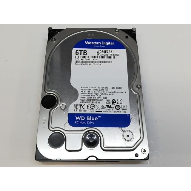 中古】W.D. WD60EZAZ WD Blue 6TB/5400rpm/256MB/6Gbps【川崎】保証
