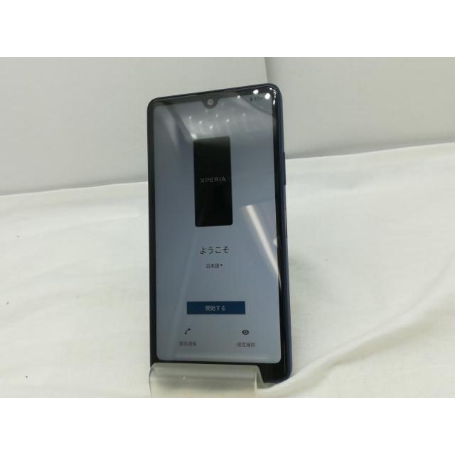 中古】SONY au 【SIMフリー】 Xperia Ace III ブルー 4GB 64GB SOG08