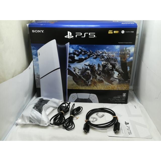 【中古】SONY Playstation5 デジタル・エディション [モンスターハンターワイルズ 同梱版] CFIJ-10026 [1TB]【川崎】保証期間１ヶ月【ランクA】の画像
