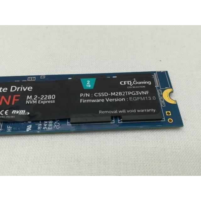 中古】CFD PG3VNF（CSSD-M2B2TPG3VNF） 2TB/M.2 2280(PCIe4.0 NVMe
