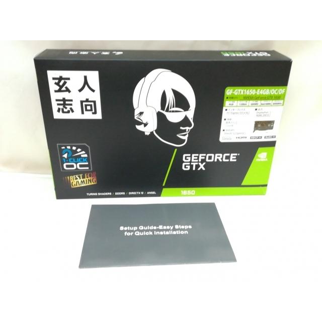 中古】玄人志向 GF-GTX1650-E4GB/OC/DF GTX1650/4GB(GDDR5)/PCI-E