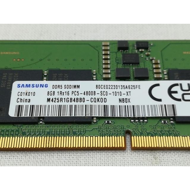 DDR5-4800B / PC5-38400 8GB SODIMM 2枚 中古】262PIN SODIMM 8GB DDR5-4800(PC5-38400)【ノートPC用】【川崎
