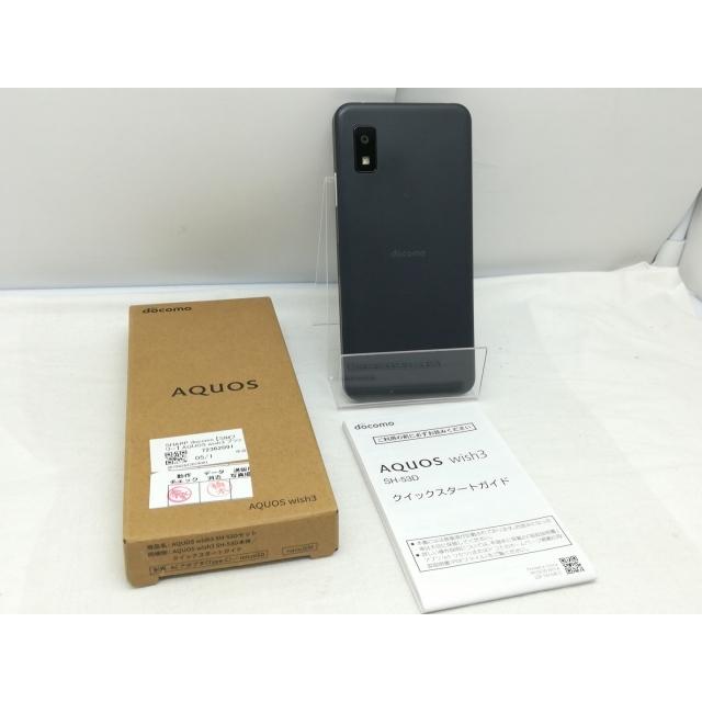 中古】SHARP docomo 【SIMフリー】 AQUOS wish3 ブラック 4GB 64GB SH