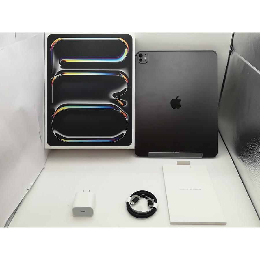 【中古】Apple 【Wi-Fi】 13インチ iPad Pro（M4/2024） 256GB スペースブラック 標準ガラス MVX23J/A【川崎駅前】保証期間１ヶ月【ランクA】の画像
