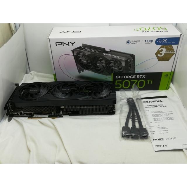 中古】PNY GeForce RTX 5070 Ti 16GB Overclocked Triple Fan