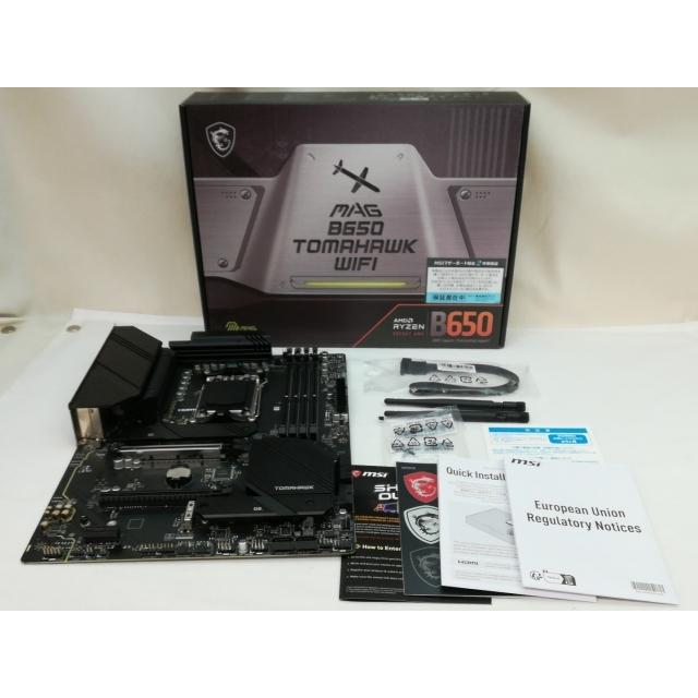 中古】MSI MAG B650 TOMAHAWK WIFI B650/AM5/2.5GbitLAN/Wi-Fi6E(ax)+