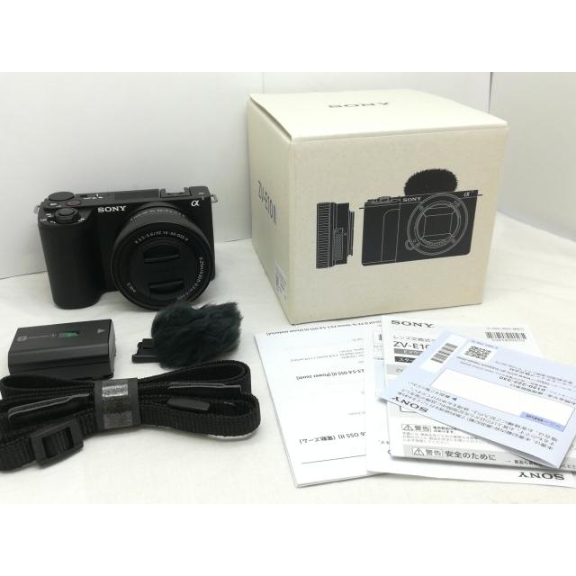 【中古】SONY VLOGCAM ZV-E10 II パワーズームレンズキット ブラック ZV-E10M2K(B)【川崎】保証期間１ヶ月【ランクA】の画像