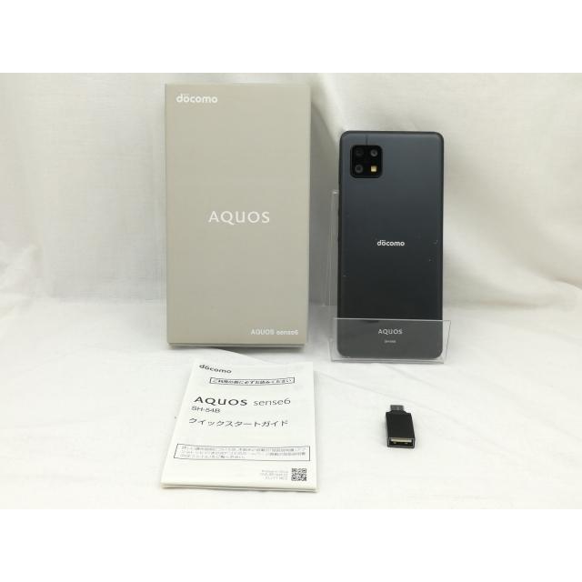 SHARP AQUOSSENSE6 ブラック、シルバー 本体 中古】SHARP docomo 【SIMフリー】 AQUOS sense6 ブラック 4GB 64GB SH