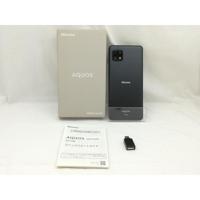 中古】SHARP docomo 【SIMフリー】 AQUOS sense6 ブラック 4GB 64GB SH