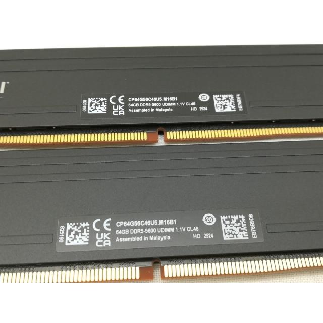中古】DDR5 64GB 2枚組（合計128GB） DDR5-5600(PC5-44800