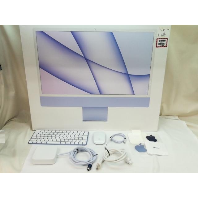 中古】Apple iMac 24インチ CTO (M1・2021) パープル M1(CPU:8C/GPU:8C