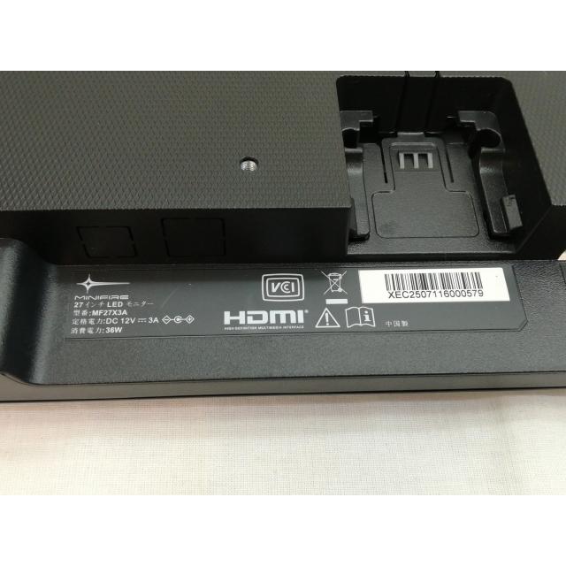 中古】Minifire MF27X3A 27インチワイド/1920x1080(FullHD)/IPS/120Hz