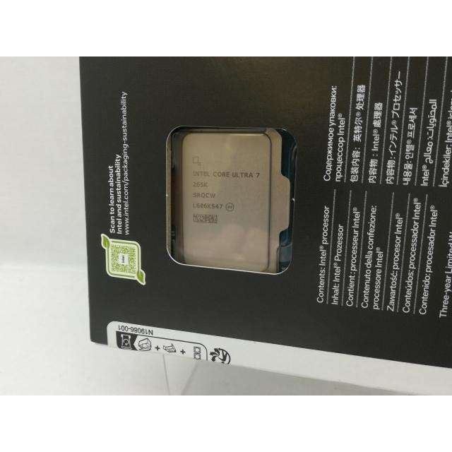未使用】Intel Core Ultra 7 265K(3.9GHz) Box LGA1851/20C(P:8C/E:12C