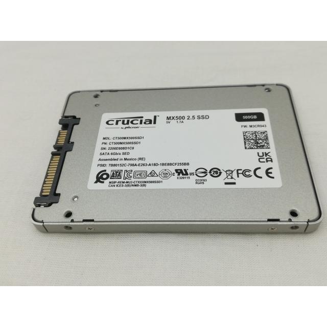 中古】Crucial MX500 CT500MX500SSD1 500GB/SSD/6GbpsSATA/2018年1月