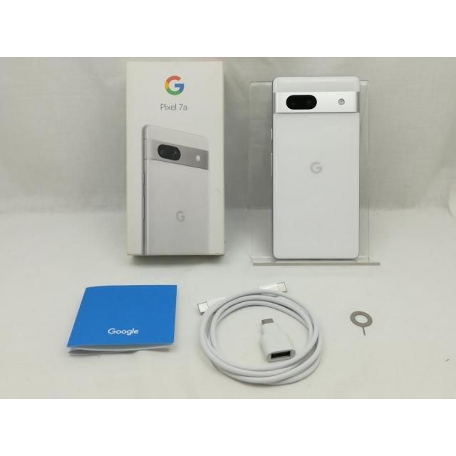 中古】Google au 【SIMフリー】 Pixel 7a スノー 8GB 128GB G82U8