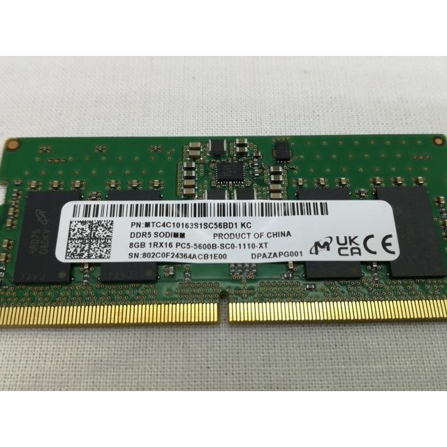中古】262PIN SODIMM 8GB DDR5-5600(PC5-44800)【ノートPC用】【川崎