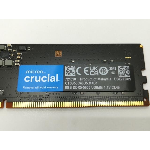 中古】DDR5 8GB 2枚組（合計16GB） DDR5-5600(PC5-44800