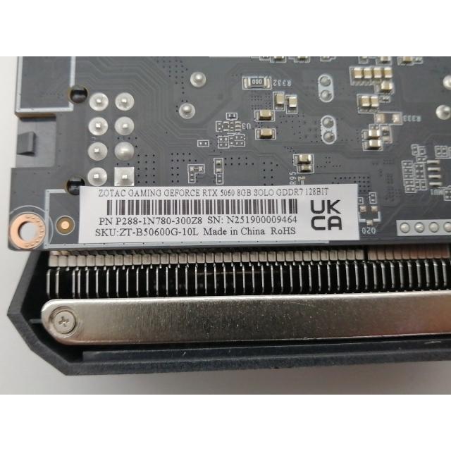 中古】ZOTAC ZOTAC GAMING GeForce RTX 5060 SOLO ZT-B50600G-10L
