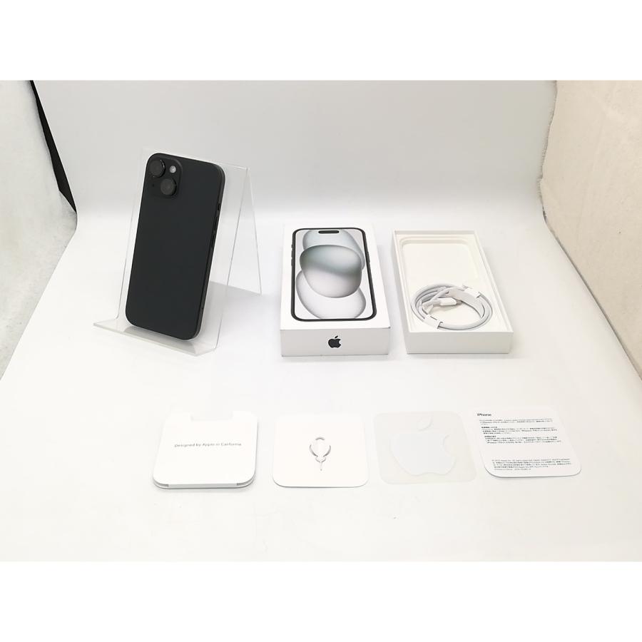 【中古】Apple 国内版 【SIMフリー】 iPhone 15 128GB ブラック MTMH3J/A【秋葉4号】保証期間１ヶ月【ランクA】の画像