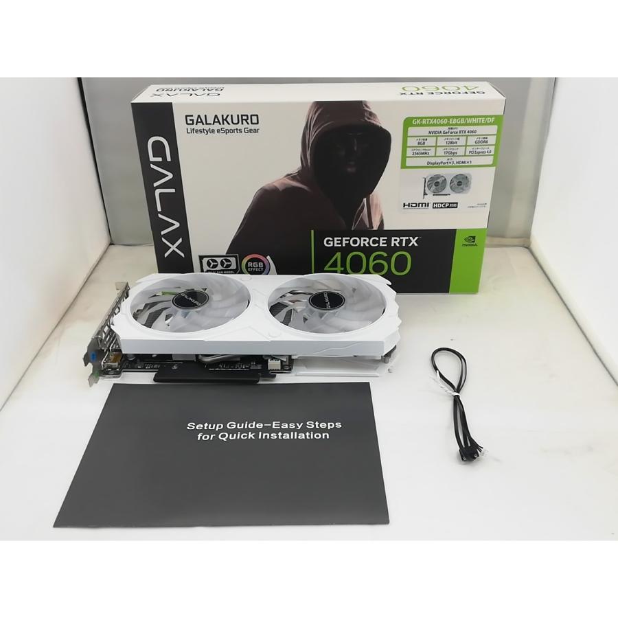 中古】玄人志向 GK-RTX4060-E8GB/WHITE/DF RTX4060/8GB(GDDR6)【秋葉3