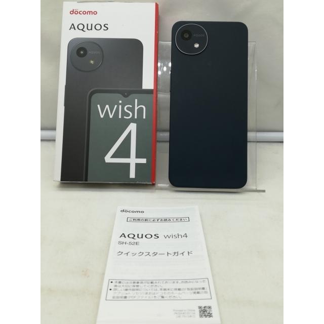 中古】SHARP docomo 【SIMフリー】 AQUOS Wish4 ブラック 4GB 64GB SH