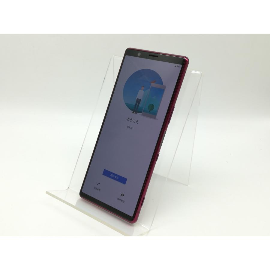 SONY - Xperia5 国内版simフリーj9260　レッド 中古】SONY 国内版 【SIMフリー】 Xperia 5 レッド 6GB 128GB