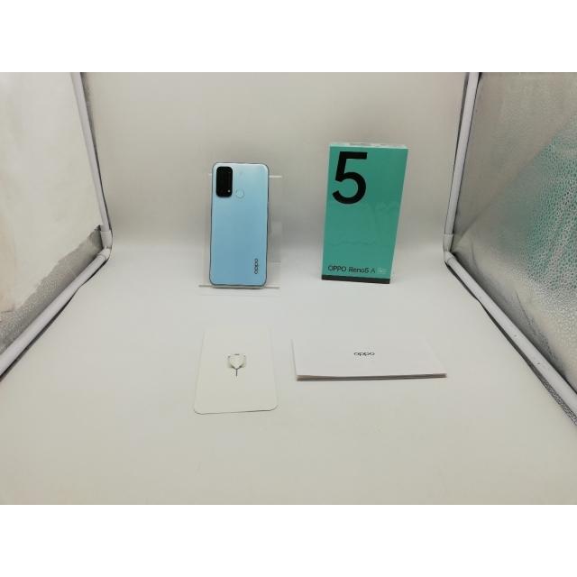 中古】Oppo 楽天モバイル 【SIMフリー】 OPPO Reno5 A アイスブルー