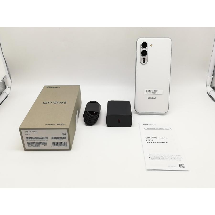 中古】FCNT docomo 【SIMフリー】 arrows Alpha ホワイト 12GB 512GB F
