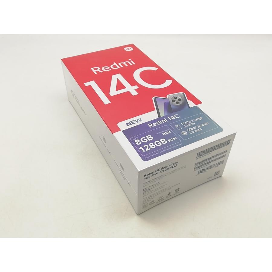 未使用】Xiaomi 国内版 【SIMフリー】 Redmi 14C セージグリーン 4GB