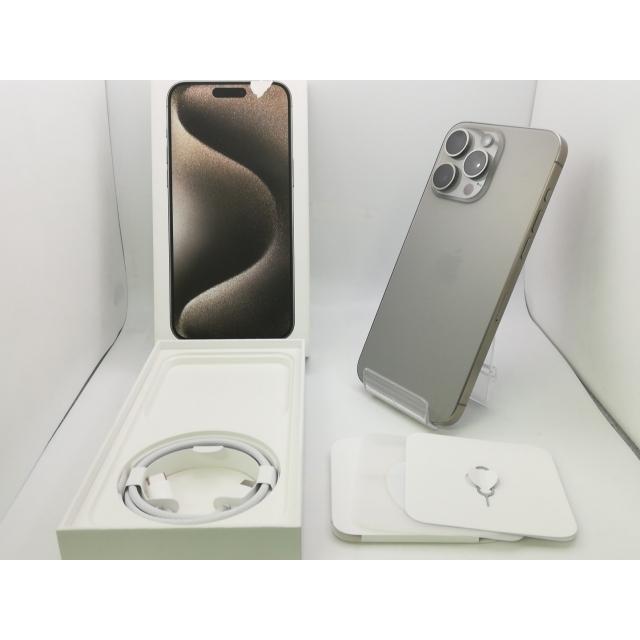 【中古】Apple 国内版 【SIMフリー】 iPhone 15 Pro Max 256GB ナチュラルチタニウム MU6R3J/A【大阪本店】保証期間１ヶ月【ランクA】の画像