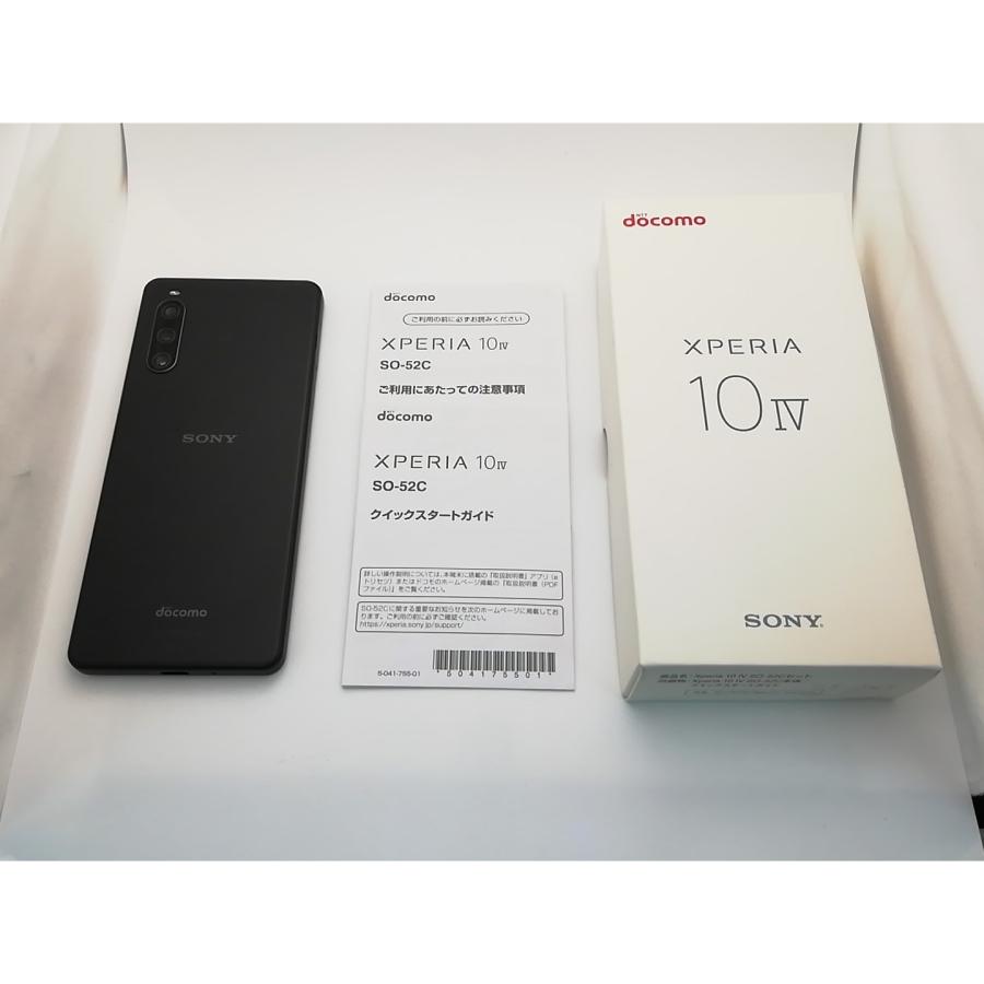 中古】SONY docomo 【SIMフリー】 Xperia 10 IV ブラック 6GB 128GB SO
