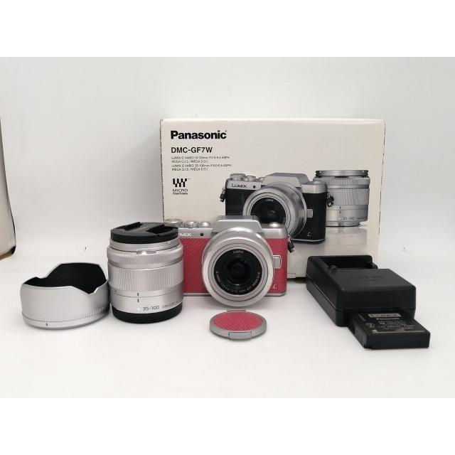 【中古】Panasonic LUMIX GF7W ダブルズームレンズキット DMC-GF7W-P さくら色【新宿2】言いはなつ継続期間１ヶ月【位置づけるC】