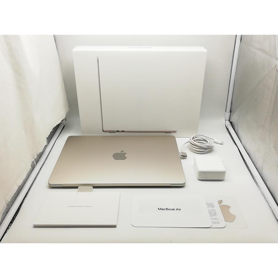 【中古】Apple MacBook Air 13インチ CTO (M3,2024) スターライト M3(CPU:8C/GPU:10C)/24G/512G【横浜】保証期間１ヶ月【ランクA】の画像