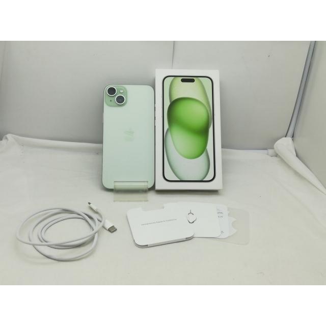 【中古】Apple 国内版 【SIMフリー】 iPhone 15 Plus 128GB グリーン MU0E3J/A【川崎】保証期間１ヶ月【ランクA】の画像