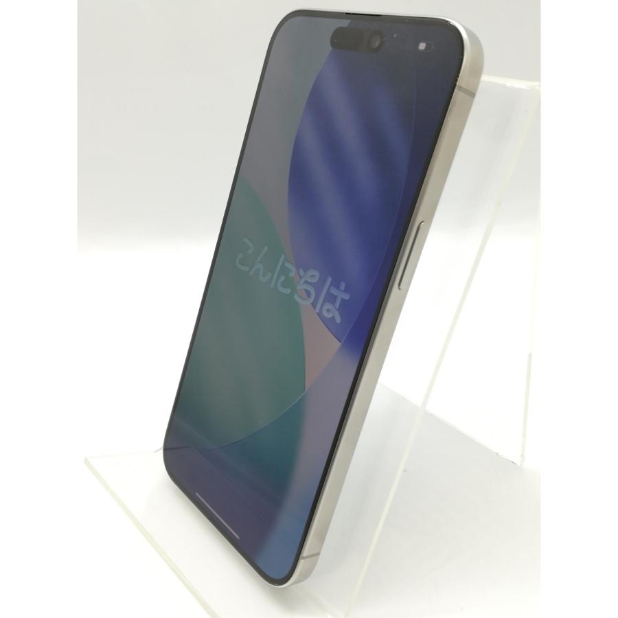 【中古】Apple docomo 【SIMフリー】 iPhone 15 Pro Max 256GB ホワイトチタニウム MU6Q3J/A【秋葉4号】保証期間１ヶ月【ランクA】の画像
