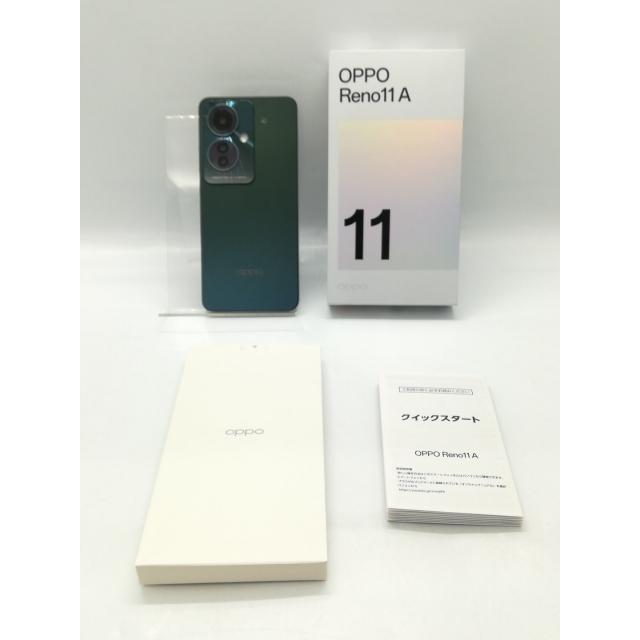 【中古】Oppo ymobile 【SIMフリー】 OPPO Reno11 A ダークグリーン 8GB 128GB【秋葉4号】保証期間１ヶ月【ランクA】の画像