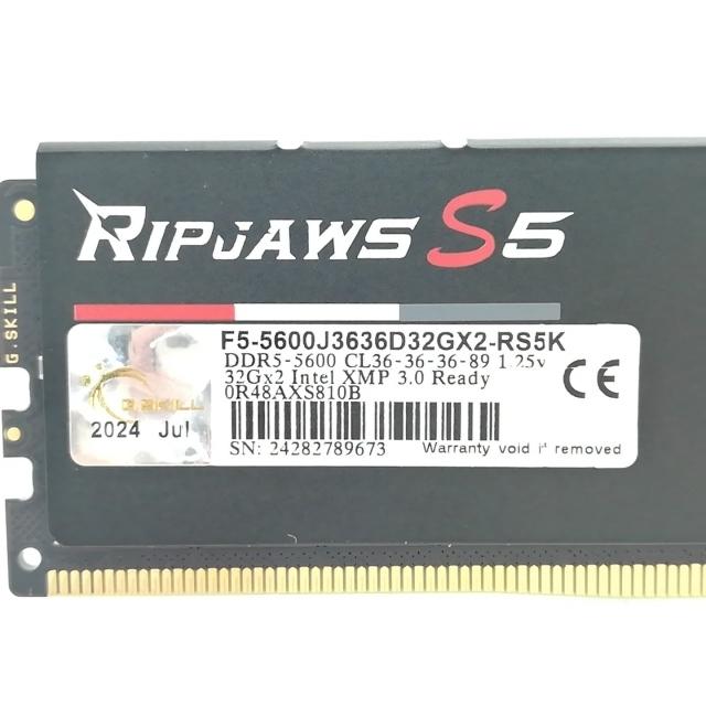中古】DDR5 32GB 2枚組（合計64GB） DDR5-5600(PC5-44800