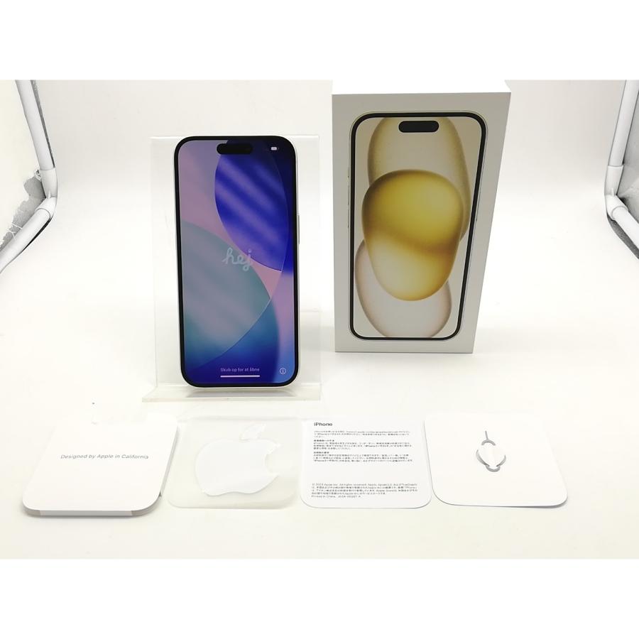 中古】Apple 国内版 【SIMフリー】 iPhone 15 128GB イエロー MTMK3J/A
