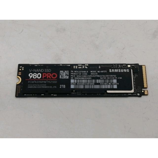 中古】SAMSUNG 980 Pro (MZ-V8P2T0B/IT) 2TB/M.2 2280(PCIe4.0 NVMe