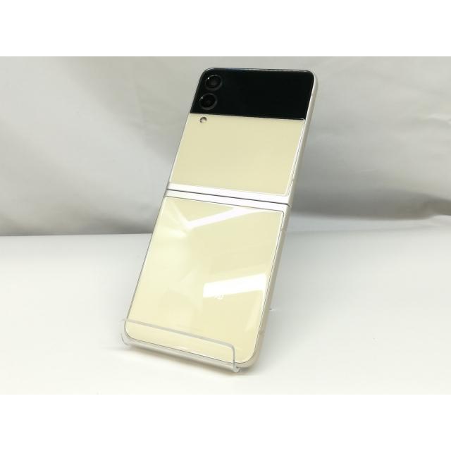 中古】SAMSUNG au 【SIMフリー】 Galaxy Z Flip3 5G クリーム 8GB 
