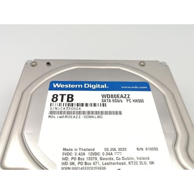 中古】W.D. WD80EAZZ WD Blue 8TB/5640rpm/128MB/6Gbps【ECセンター