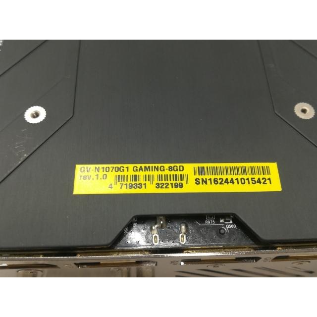 中古】GIGABYTE GeForce GTX 1070 G1 Gaming 8G(GV-N1070G1 GAMING-8GD