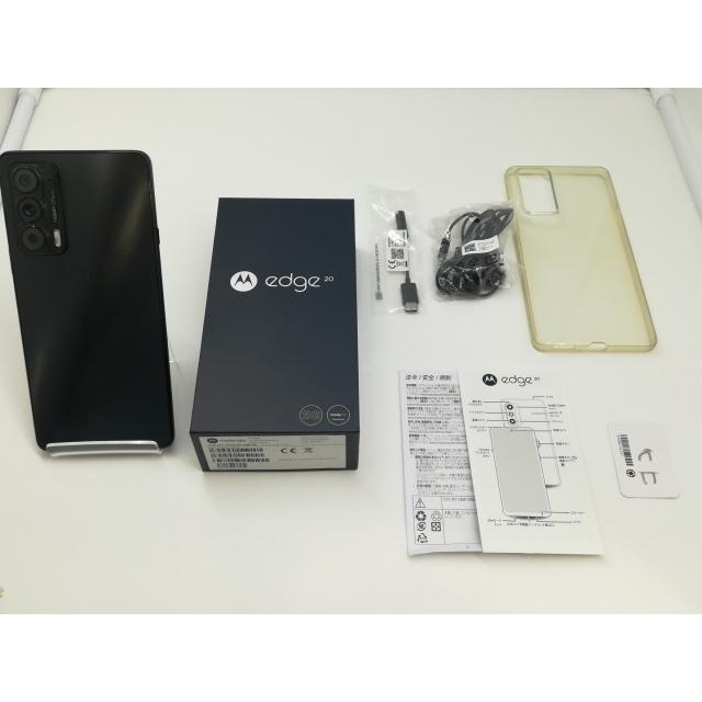 中古】MOTOROLA 国内版 【SIMフリー】 edge 20 フロストオニキス 6GB