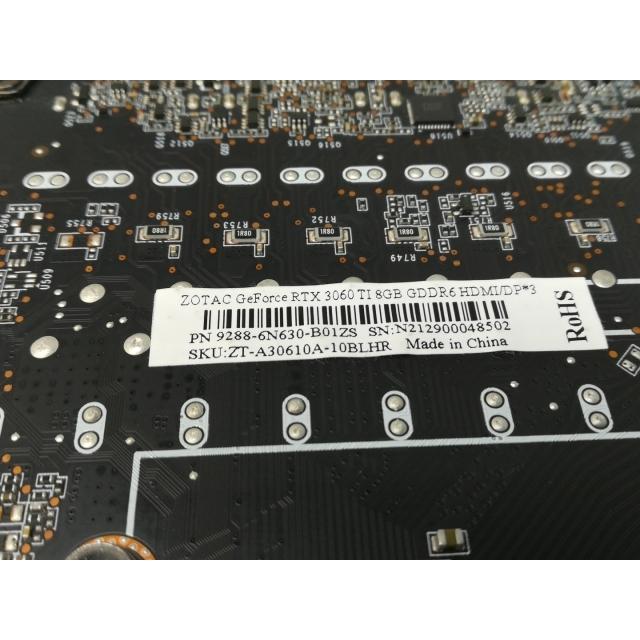 中古】ZOTAC Geforce RTX 3060 Ti 8GB GDDR6 HDMI/DP*3【札幌】保証