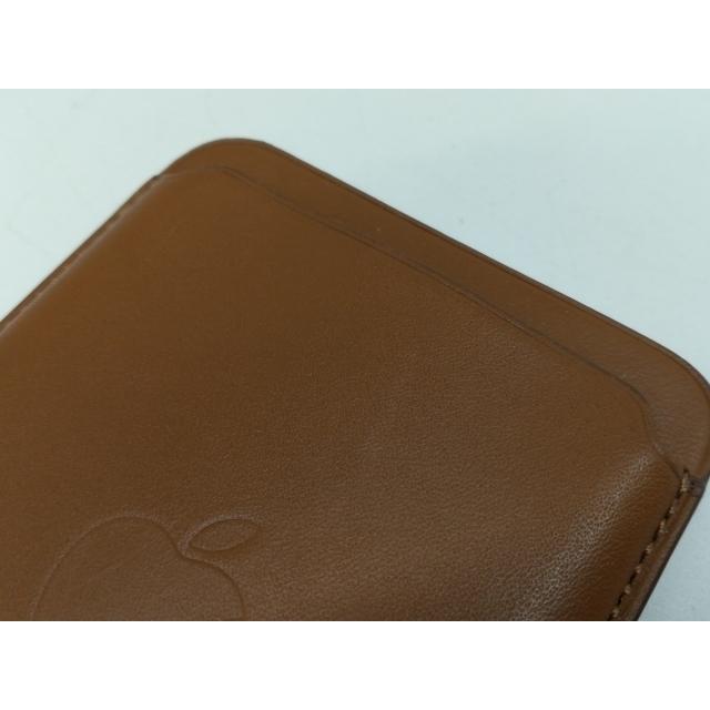 中古】Apple MagSafe対応iPhoneレザーウォレット サドルブラウン