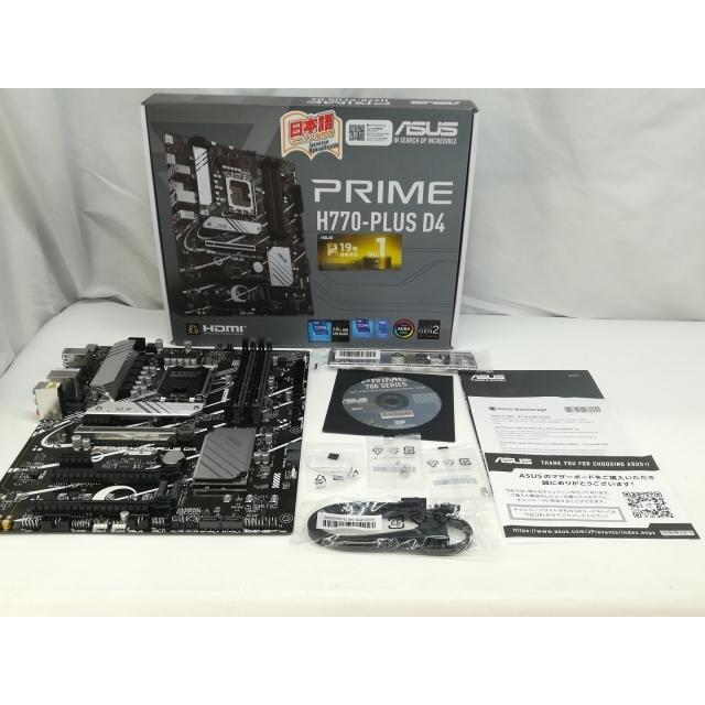 中古】ASUS PRIME H770-PLUS D4 H770(DDR4)/LGA1700/ATX【札幌】保証