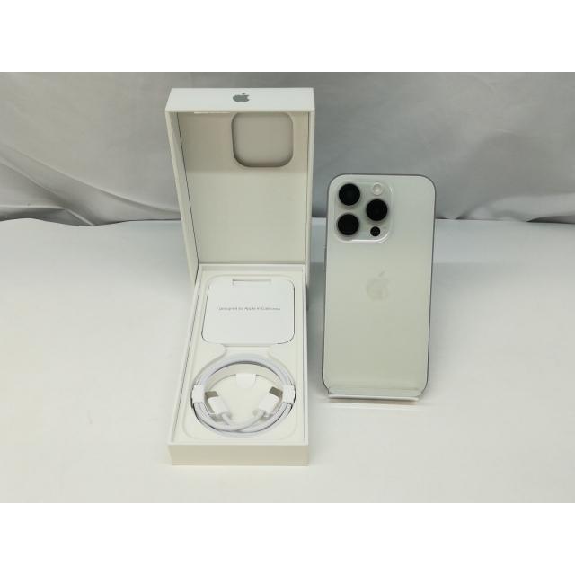 【中古】Apple 国内版 【SIMフリー】 iPhone 15 Pro 128GB ホワイトチタニウム MTU83J/A【札幌】保証期間１ヶ月【ランクA】の画像
