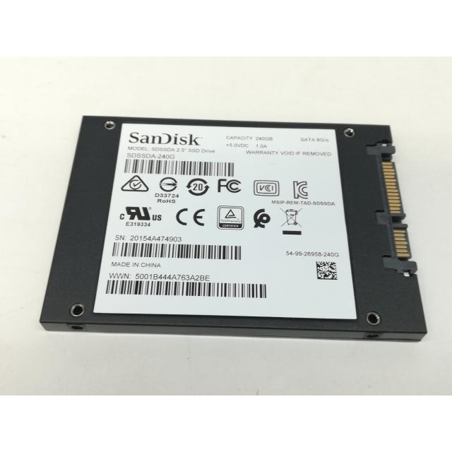 中古】SanDisk SSD PLUS SDSSDA-240G-J26 240GB/SSD/6GbpsSATA/2016年5
